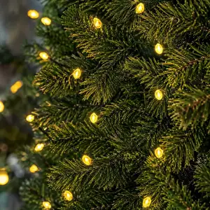 Гирлянда Конский хвост Мишура 1200 LED 20 нитей 2 м зеленая, желтый GarlandoPro D1200L2MGY UA