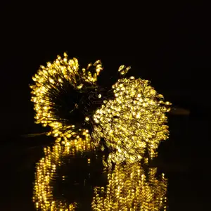 Гирлянда Конский хвост Мишура 1200 LED 20 нитей 2 м зеленая, желтый GarlandoPro D1200L2MGY UA