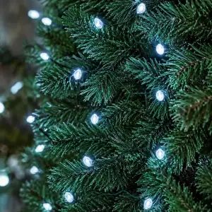 Гирлянда Конский хвост Мишура 1800 LED 20 нитей 3 м зеленая, белый GarlandoPro D1800L3MGW UA
