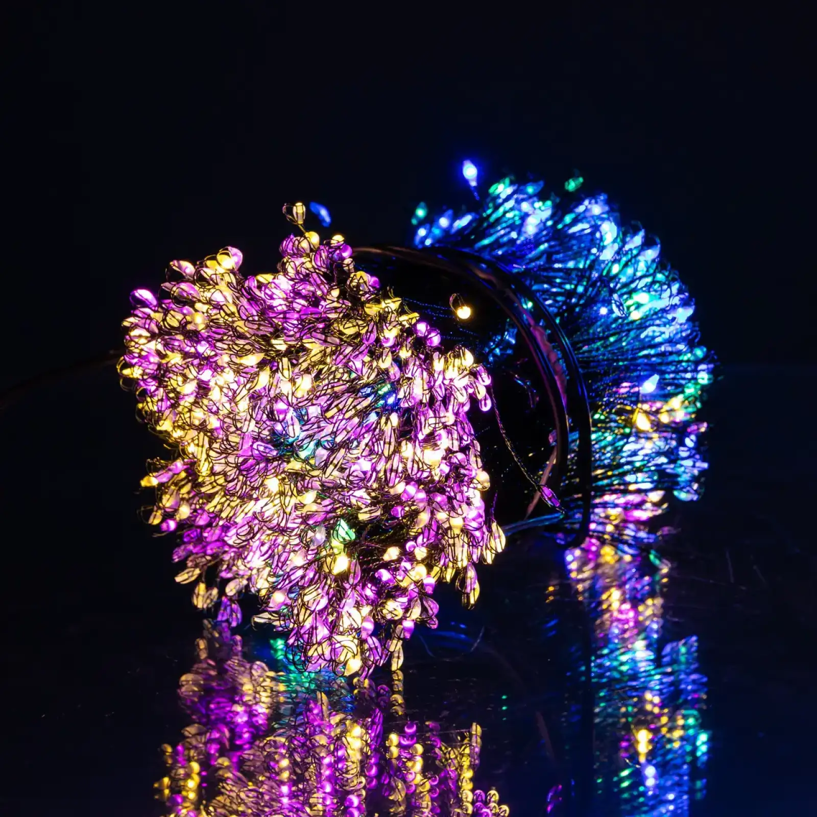 Гірлянда Кінський хвіст Мішура 1800 LED 20 ниток 3 м зелена, мультиколор GarlandoPro D1800L3MGML UA