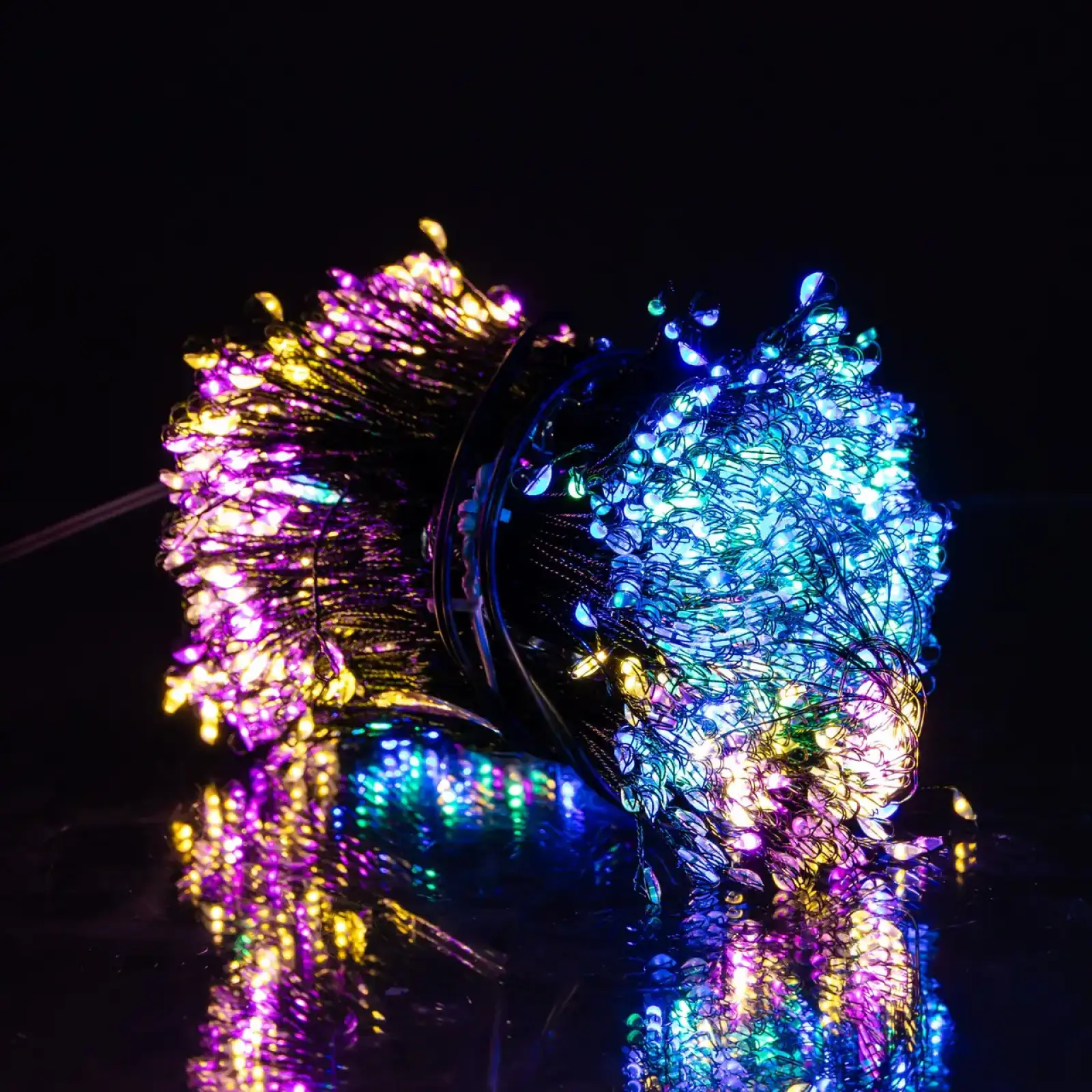 Гірлянда Кінський хвіст Мішура 1800 LED 20 ниток 3 м зелена, мультиколор GarlandoPro D1800L3MGML UA