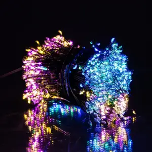 Гірлянда Кінський хвіст Мішура 1800 LED 20 ниток 3 м зелена, мультиколор GarlandoPro D1800L3MGML UA