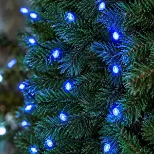 Гірлянда Кінський хвіст Мішура 1800 LED 20 ниток 3 м зелена, синій GarlandoPro D1800L3MGBL UA