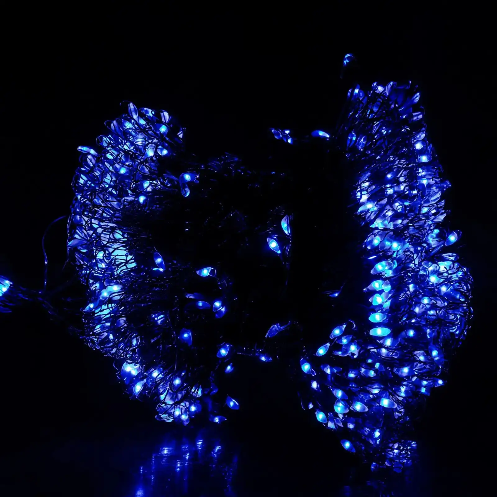 Гірлянда Кінський хвіст Мішура 1800 LED 20 ниток 3 м зелена, синій GarlandoPro D1800L3MGBL UA