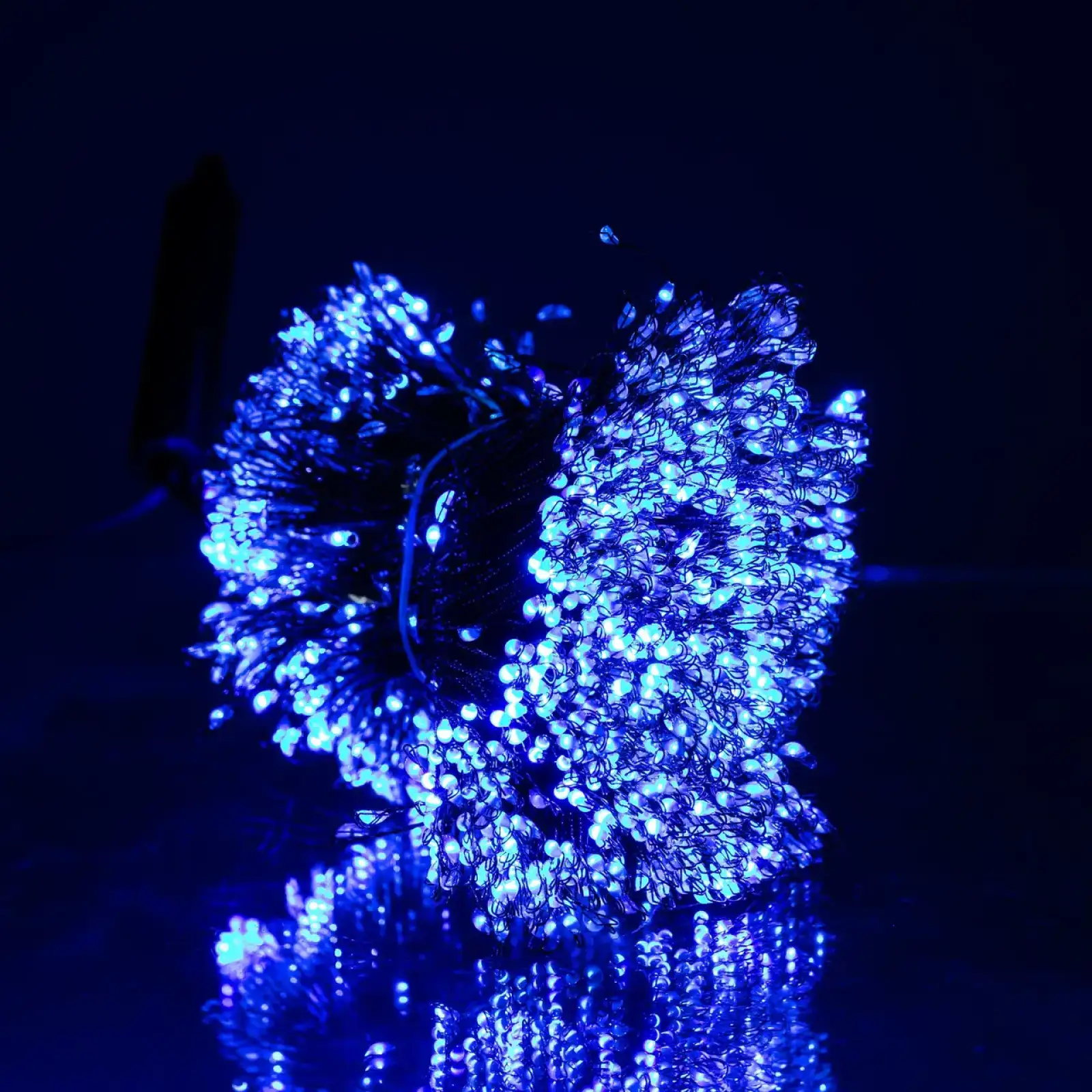 Гірлянда Кінський хвіст Мішура 1800 LED 20 ниток 3 м зелена, синій GarlandoPro D1800L3MGBL UA