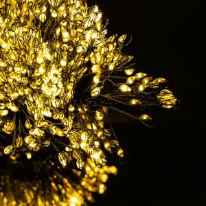 Гірлянда Кінський хвіст Мішура 1800 LED 20 ниток 3 м зелена, жовтий GarlandoPro D1800L3MGY UA