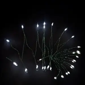 Гірлянда Кінський хвіст Мішура 640 LED 16 ниток 2 м зелена, білий GarlandoPro D640L2MGW UA