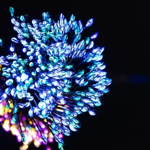 Гірлянда Кінський хвіст Мішура 640 LED 16 ниток 2 м зелена, мультиколор GarlandoPro D640L2MGML UA