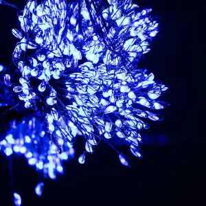 Гирлянда Конский хвост Мишура 640 LED 16 нитей 2 м зеленая синий GarlandoPro D640L2MGBL UA