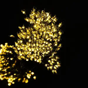 Гірлянда Кінський хвіст Мішура 640 LED 16 ниток 2 м зелена, жовтий GarlandoPro D640L2MGY UA