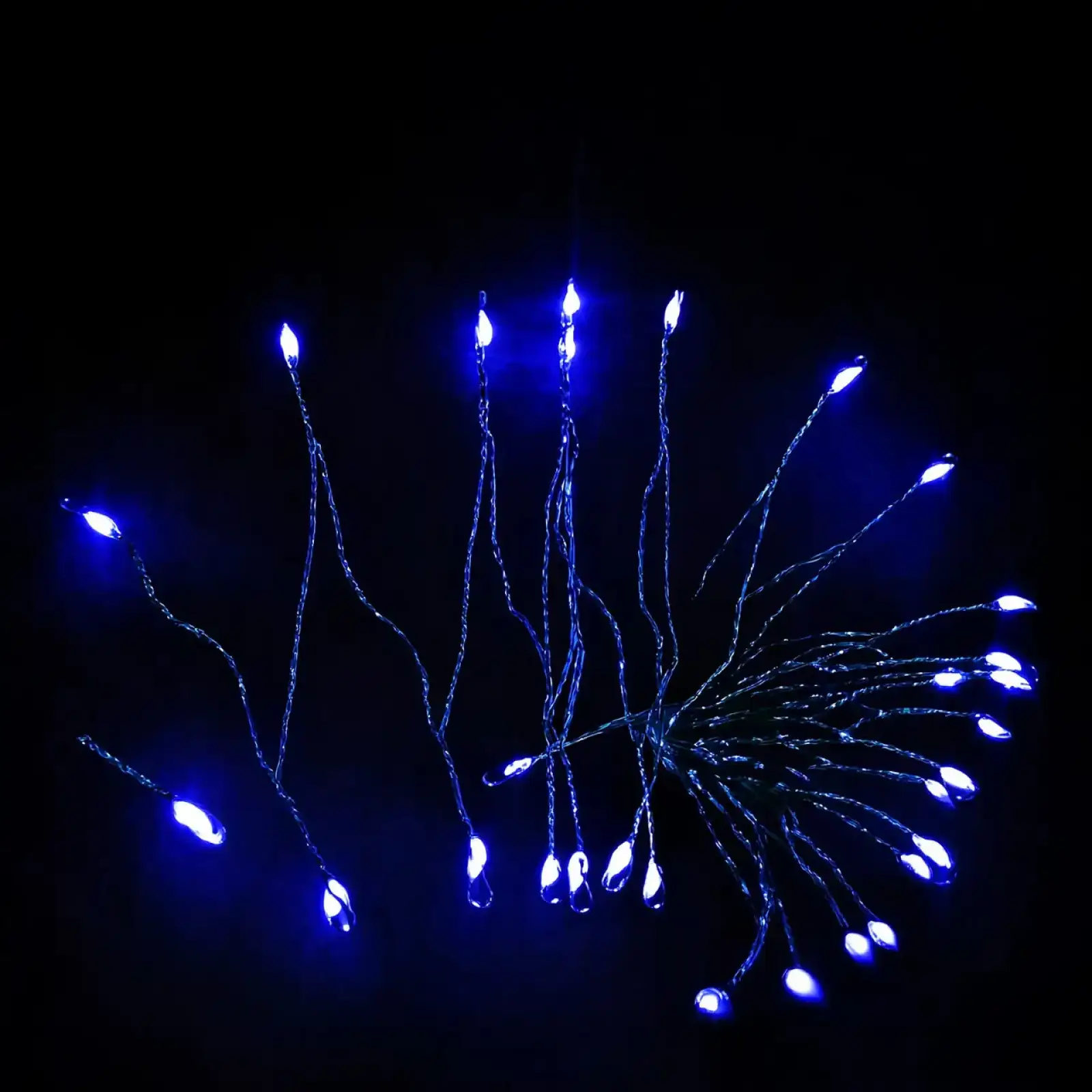 Гірлянда Кінський хвіст Мішура 960 LED 16 ниток 3 м зелена, синій GarlandoPro D960L3MGBL UA