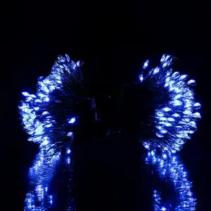 Гірлянда Кінський хвіст Мішура 960 LED 16 ниток 3 м зелена, синій GarlandoPro D960L3MGBL UA