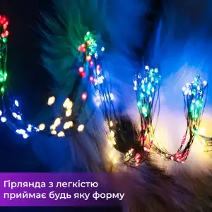 Гірлянда світлодіодна кінський хвіст GarlandoPro 200LED Роса 2м 10 ліній 173309ML UA