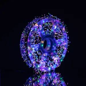 Гирлянда-нитка Роса Хвойная лапа 1000 LED 50 метров зеленая нить мультиколор Garlando D1000L50MGML UA