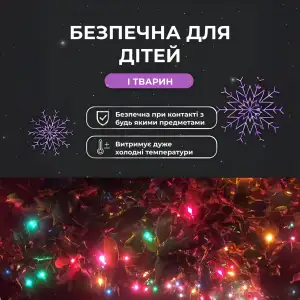 Гірлянда роса на пульті 200 метрів на 2000 led світлодіодів крапля на білому дроті мультиколор 2000L200MWML Garlando UA