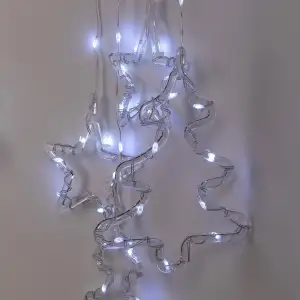 Гирлянда штора светодиодная GarlandoPro звезда и елка 120LED 3х0,9 м 8 режимов Белый 1733071W UA