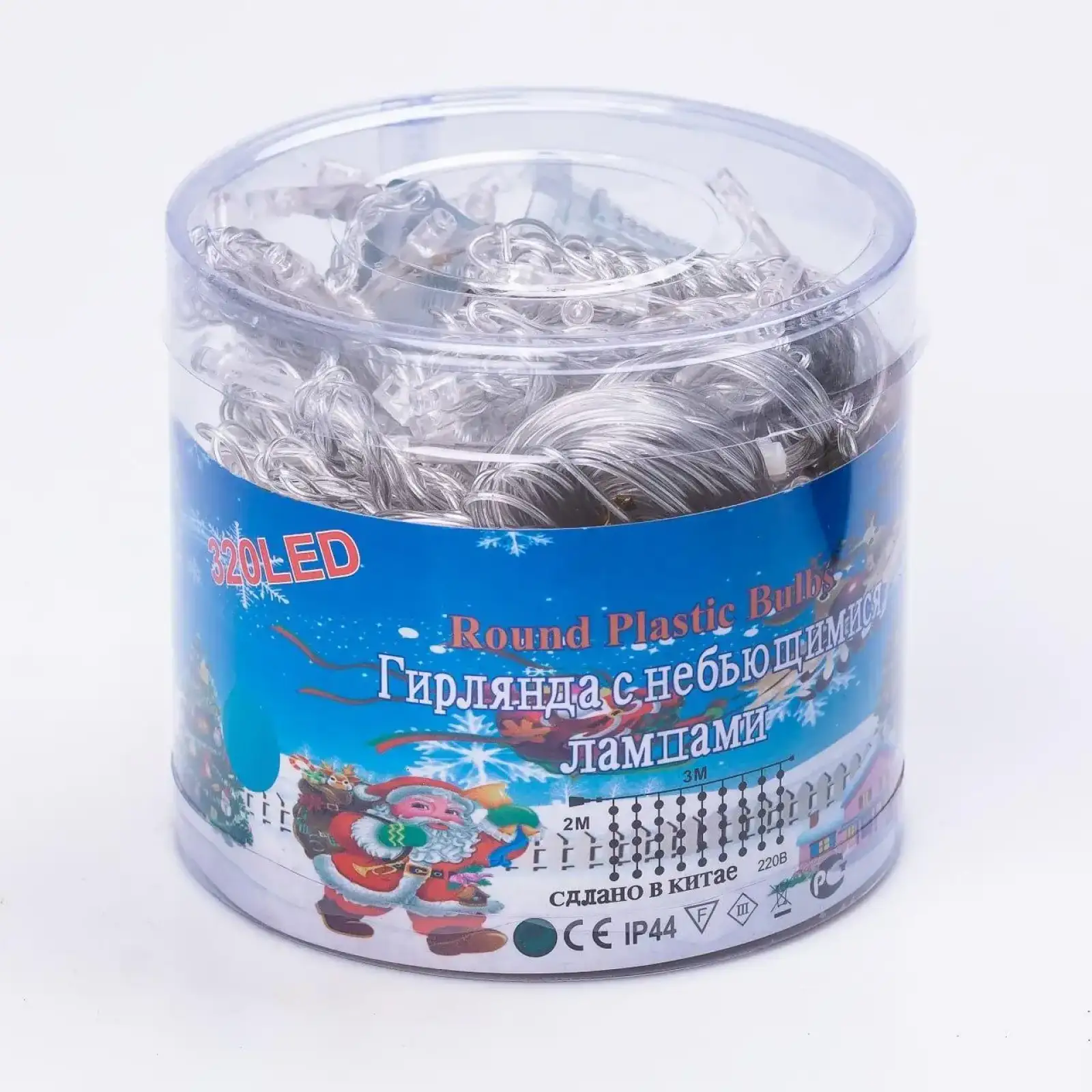 Гірлянда штора 3х2 м 144 LED світлодіодна мідний провід 16 ниток ZWM2320LEDML Garlando UA