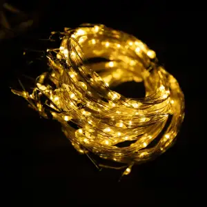 Гірлянда-штора Роса 200 LED 10 ниток 3*2 м USB Garlando USB173304Y UA