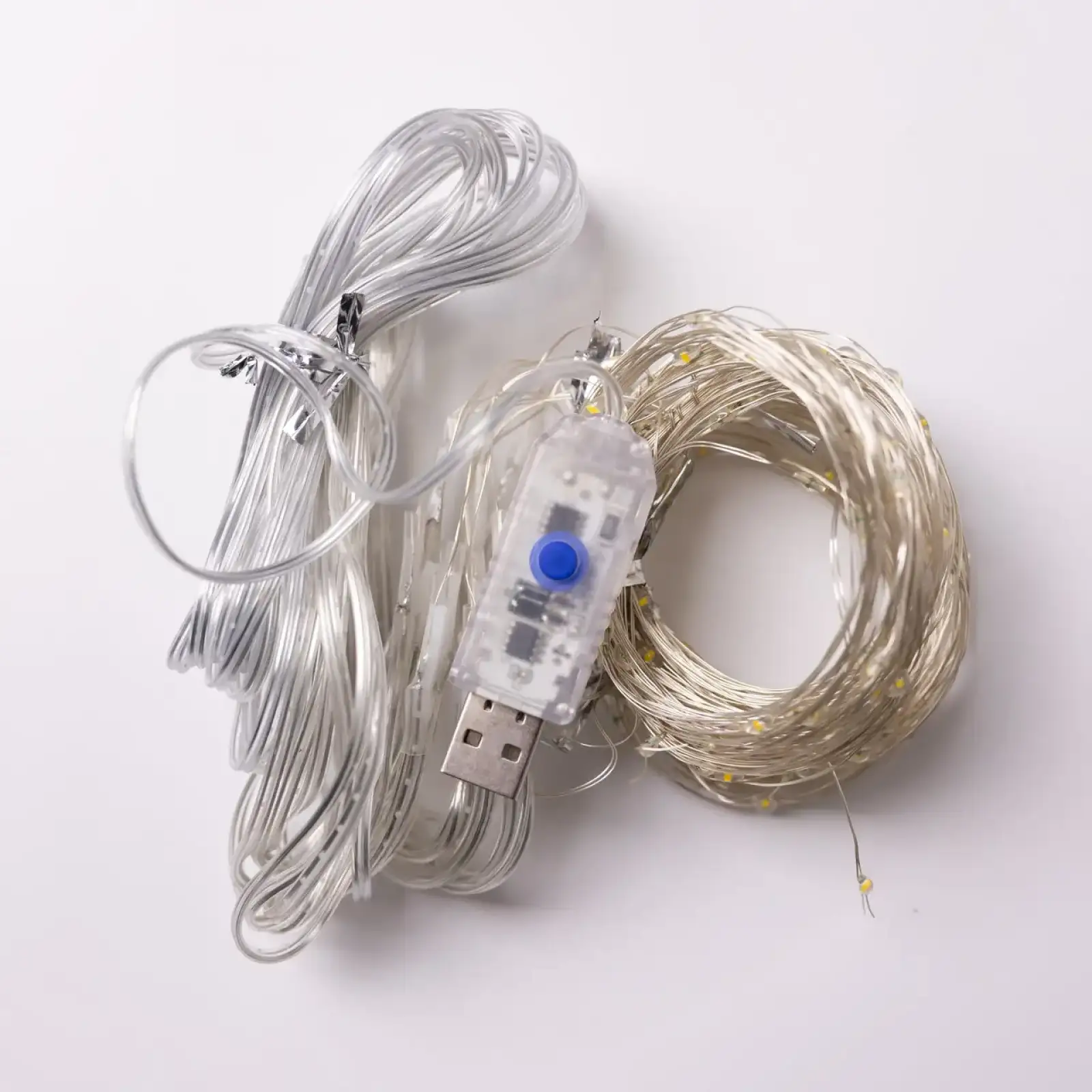 Гірлянда-штора Роса 200 LED 10 ниток 3*2 м USB Garlando USB173304Y UA