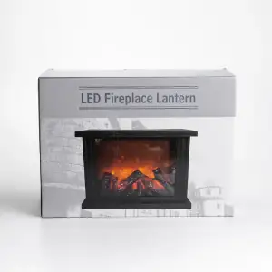 Камин декоративный с LED-подсветкой 28*12*20 см, черный Yiwu 2026-CR-3-8 UA