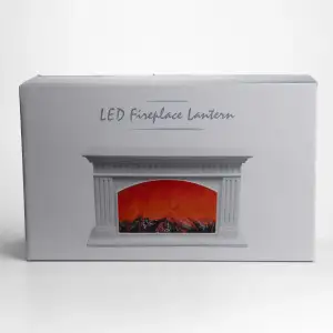 Камин декоративный с LED-подсветкой 35*11.5*21 см, белый Yiwu 2026-CR-3-2 UA