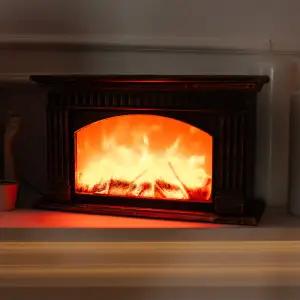 Камин декоративный с LED-подсветкой 35*11.5*21 см, коричневый Yiwu 2026-CR-3-3 UA