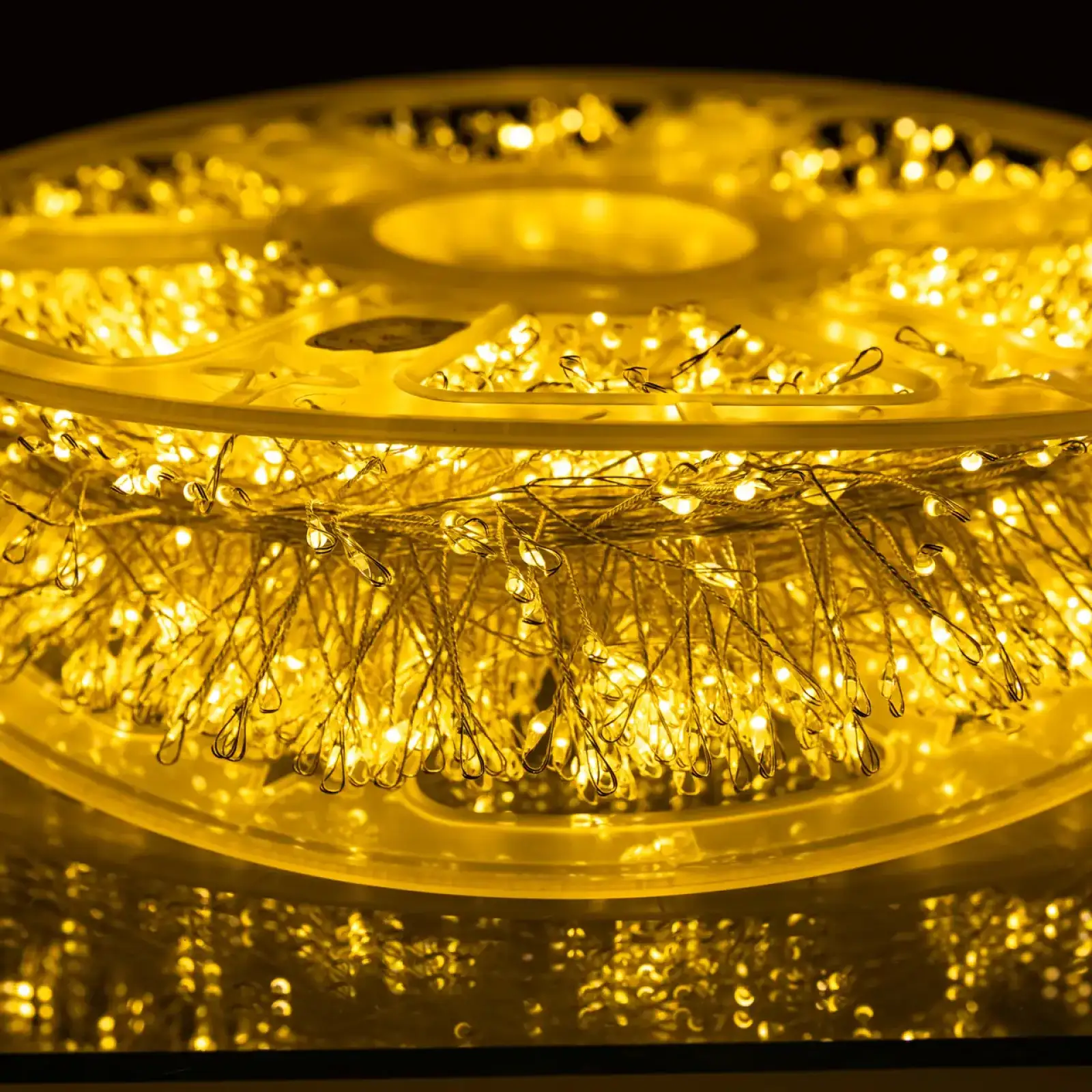 Гірлянда-нитка Роса Хвойна лапа 2000 LED 100 метрів біла нитка жовтий Garlando D2000L100MWY UA