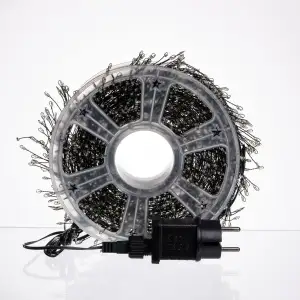 Новорічна гірлянда Хвойна лапа кімнатна роса 100 м 3000 LED зелений провід Синє сяйво D3000L100MGBL Garlando UA