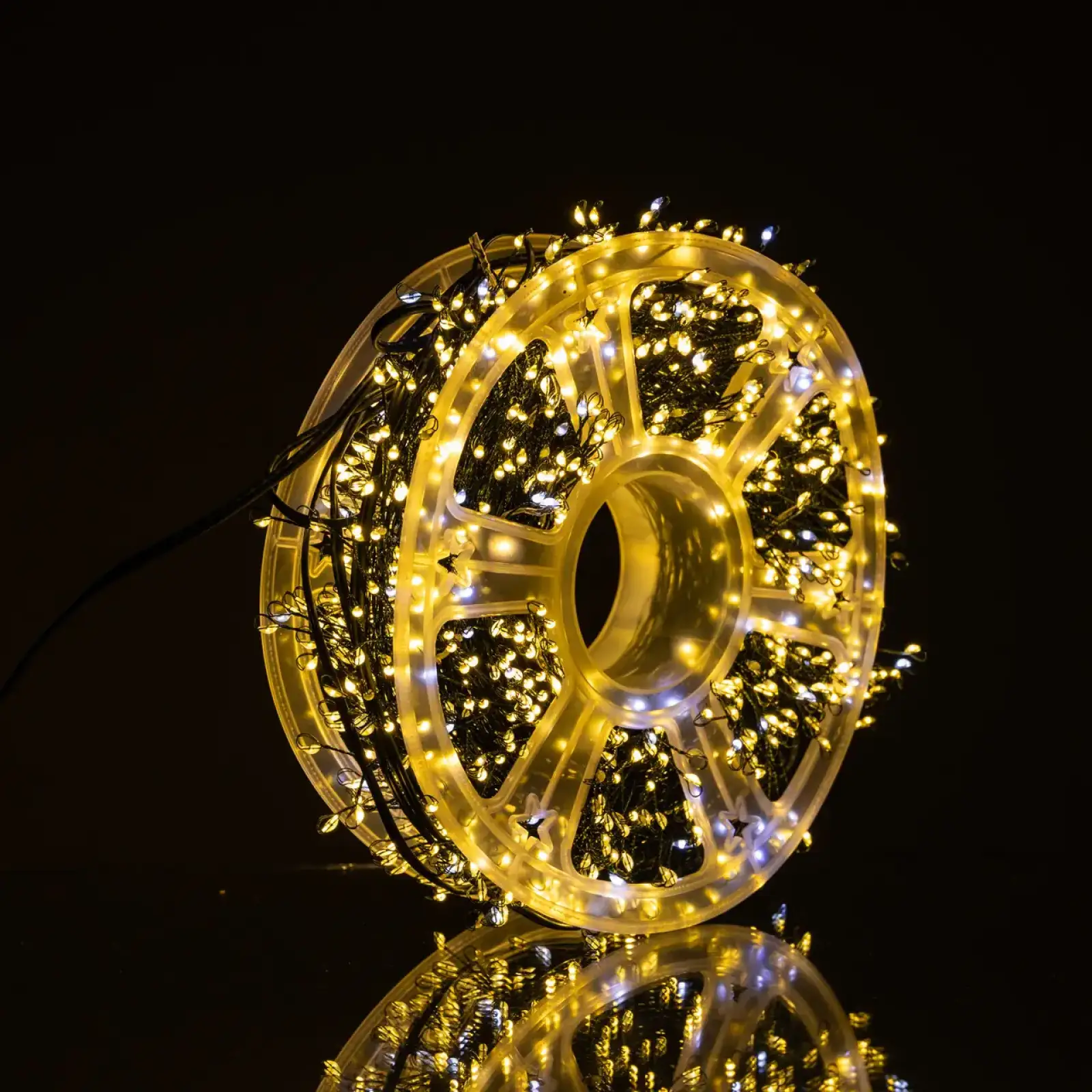 Гирлянда-нитка Роса Хвойная лапа 1000 LED 50 метров зеленая нить желтый D1000L50MGY Garlando UA