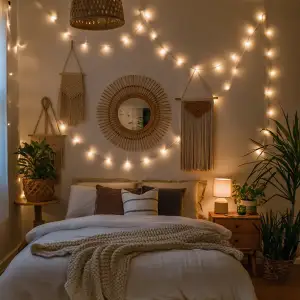 Новорічна гірлянда кімнатна нитка 10 м 120 LED кімнатна гірлянда білий провід Жовте світло W120LED10MWY Garlando UA