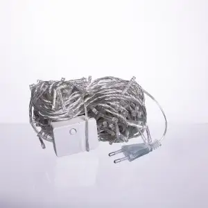 Новогодняя гирлянда комнатная нить 14 м 160 LED комнатная гирлянда белый провод Белый свет W160LED16MWW Garlando UA