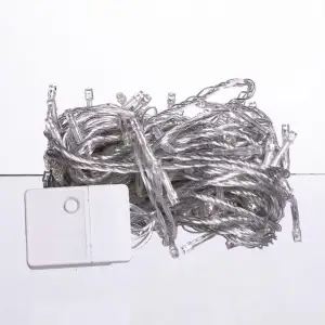 Новогодняя гирлянда комнатная нить 14 м 160 LED комнатная гирлянда белый провод Желтый свет W160LED16MWY Garlando UA