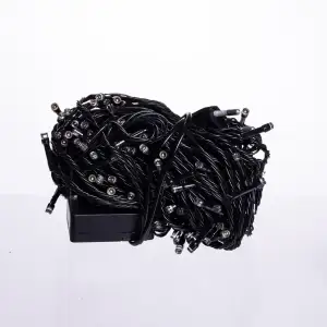Новорічна гірлянда кімнатна нитка 14 м 160 LED чорний провід Жовтий W160LED16MBY Garlando UA