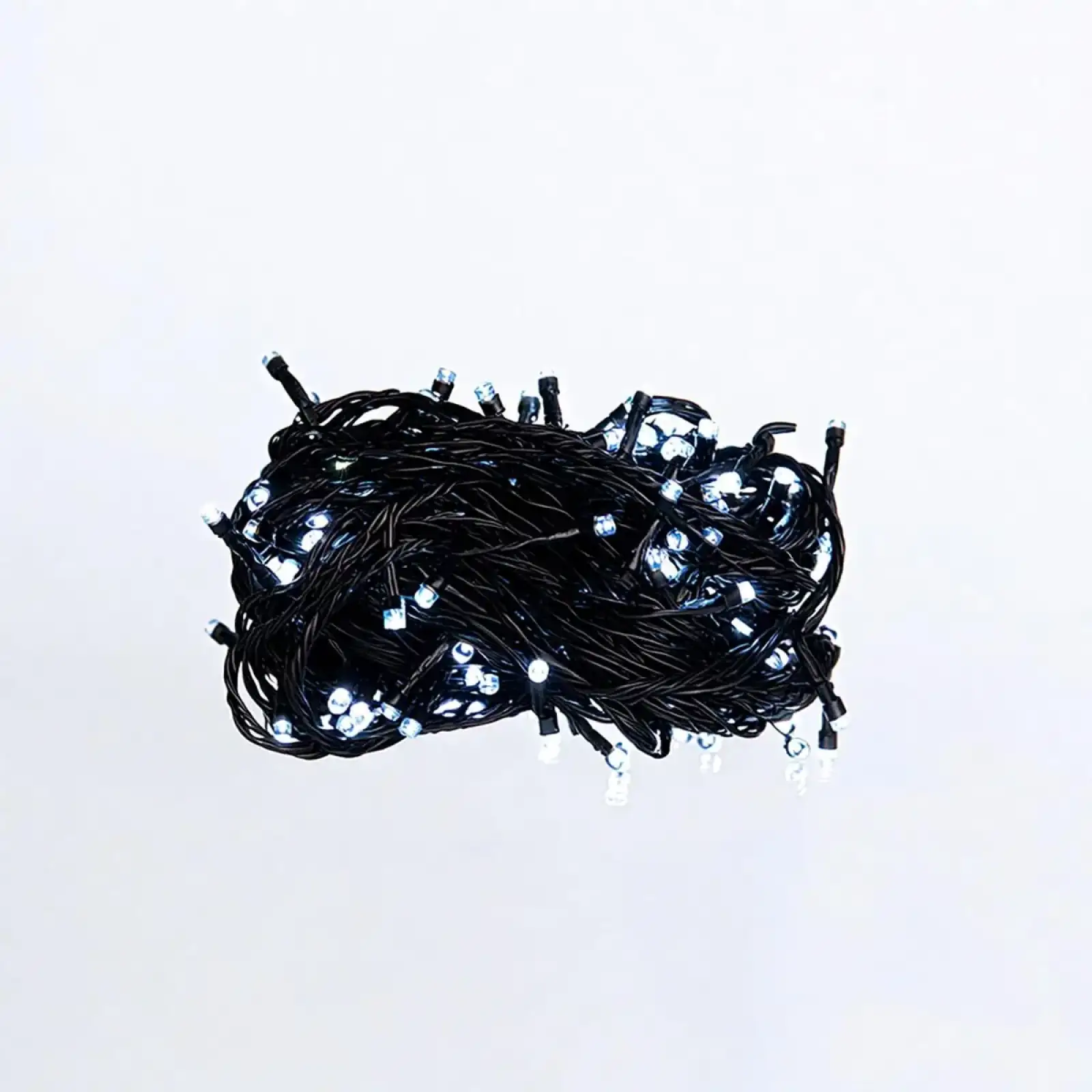 Новогодняя гирлянда комнатная нить 18 м 180 LED комнатная гирлянда черный провод Белый свет W180LED18MBW Garlando UA