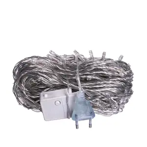 Новогодняя гирлянда комнатная нить 22 м 220 LED белый провод Желтый W220LED22MWY Garlando UA
