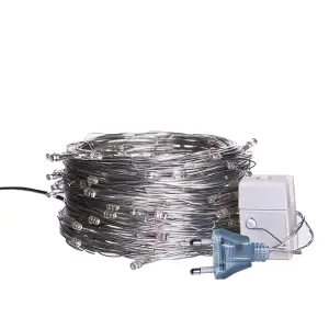 Новогодняя гирлянда комнатная нить 22 м 220 LED белый провод Желтый W220LED22MWY Garlando UA