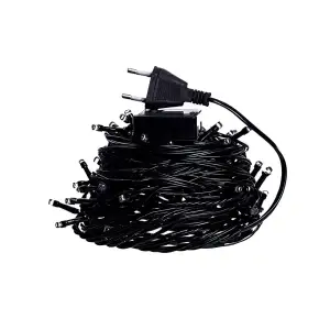 Новогодняя гирлянда комнатная нить 22 м 220 LED черный провод Белый W220LED22MBW Garlando UA