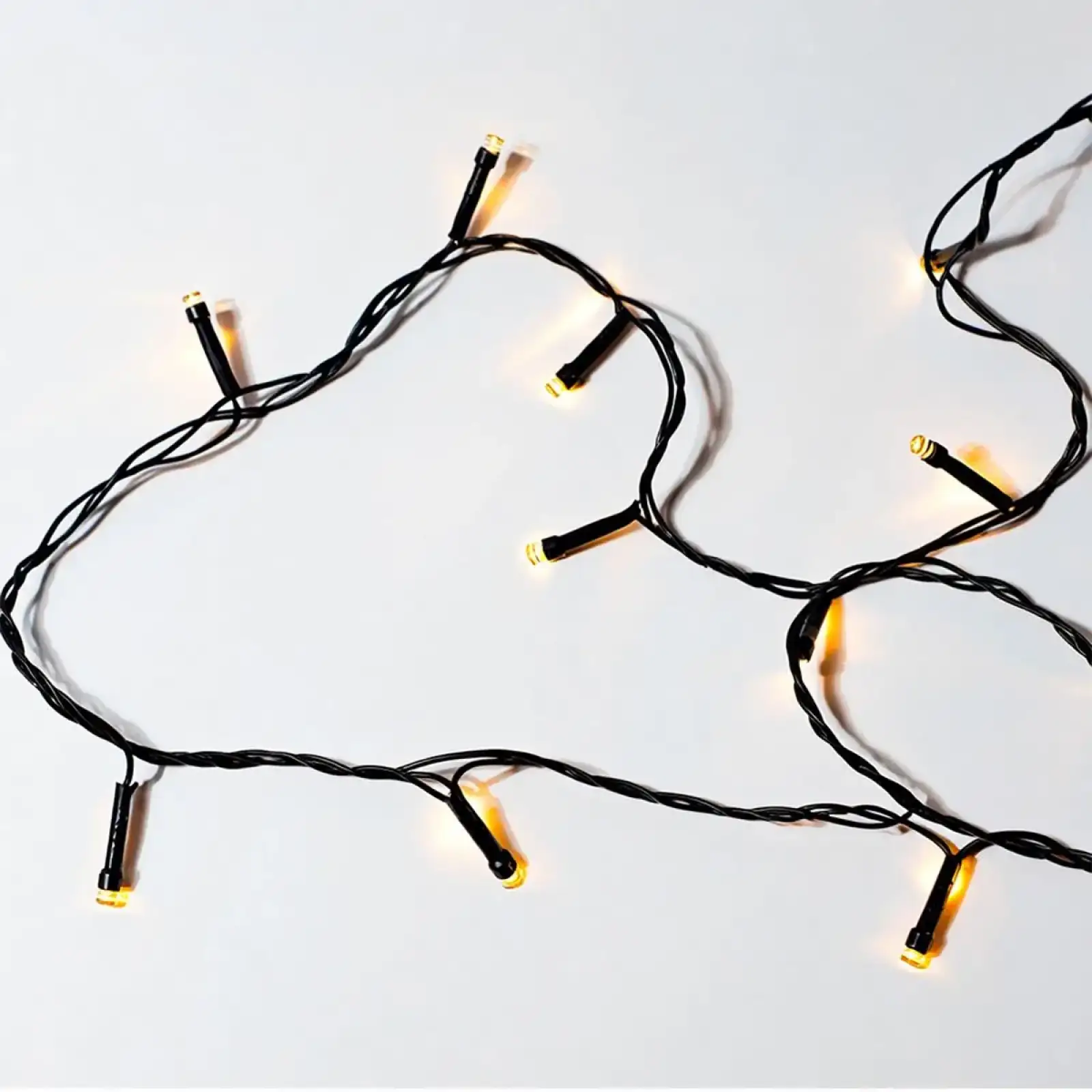 Новорічна гірлянда кімнатна нитка 22 м 220 LED чорний провід Жовтий W220LED22MBY Garlando UA