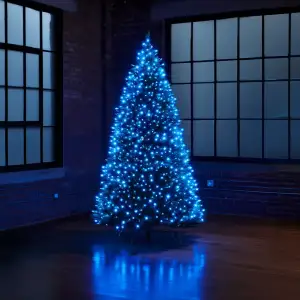 Новогодняя гирлянда Хвойная лапа 100 м 3000 LED белый провод Синее сияние D3000L100MWBL Garlando UA