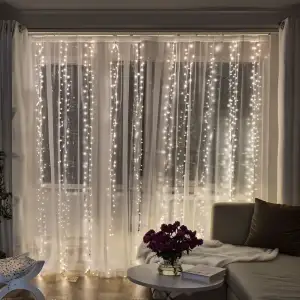 Новорічна гірлянда Хвойна лапа 3х2 м 400 LED  Біле світло D400LED2MW Garlando UA