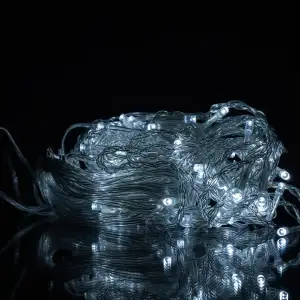 Новорічна гірлянда штора 1,5х1,5 м 64 LED білий провід Білий ZWM1564LEDW Garlando UA