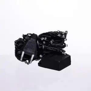 Новогодняя комнатная гирлянда нить 6 м 50 LED черный провод Белый W50LED6MBW Garlando UA