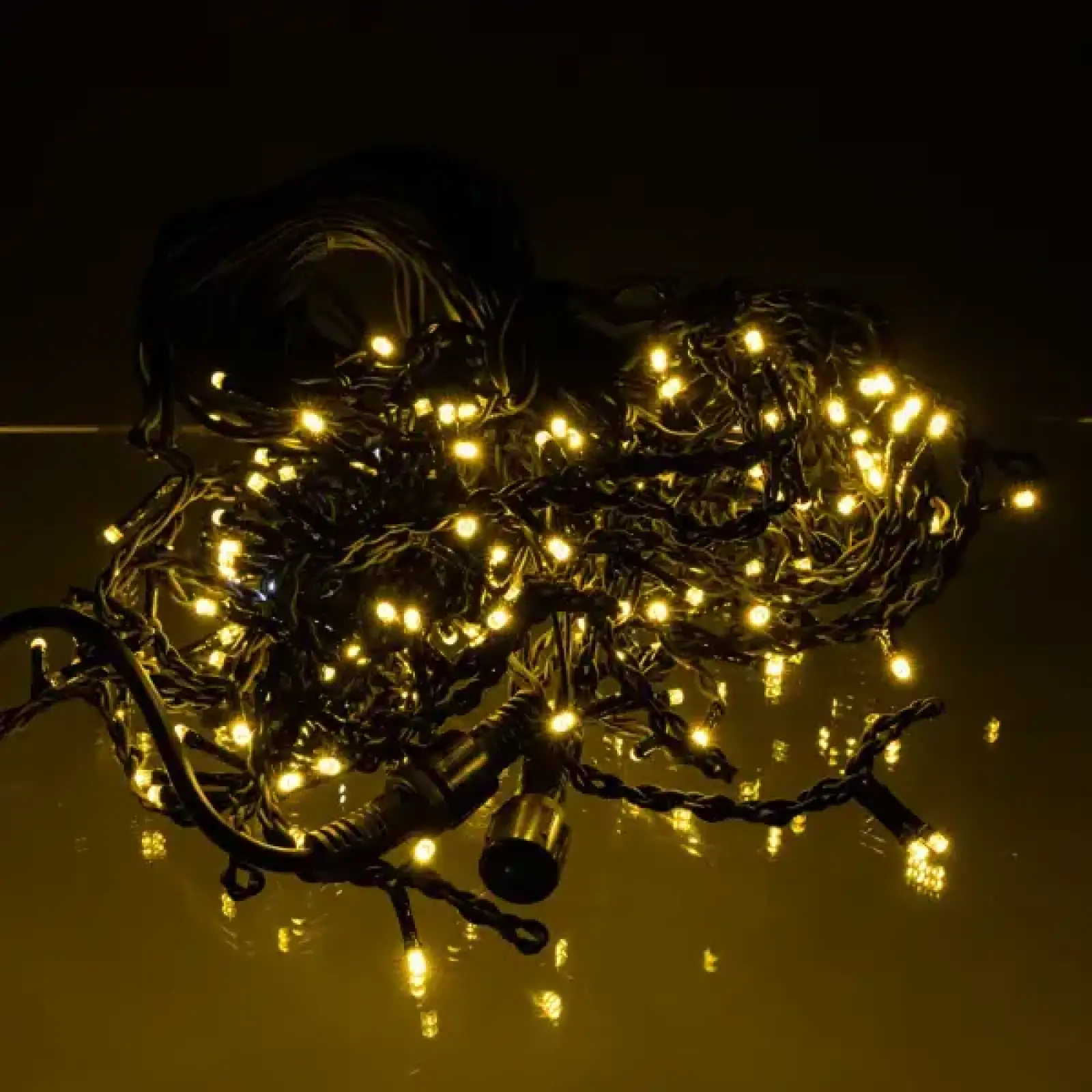 Вулична гірлянда Бахрома 12 (м) 200 LED чорний дріт Жовтий Garlando 12MBY UA