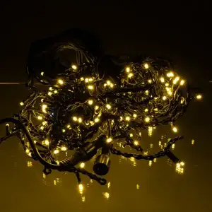 Вулична гірлянда Бахрома 12 (м) 200 LED чорний дріт Жовтий Garlando 12MBY UA