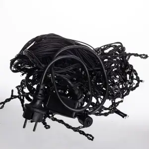 Вулична гірлянда Бахрома 12 (м) 200 LED чорний дріт Жовтий Garlando 12MBY UA