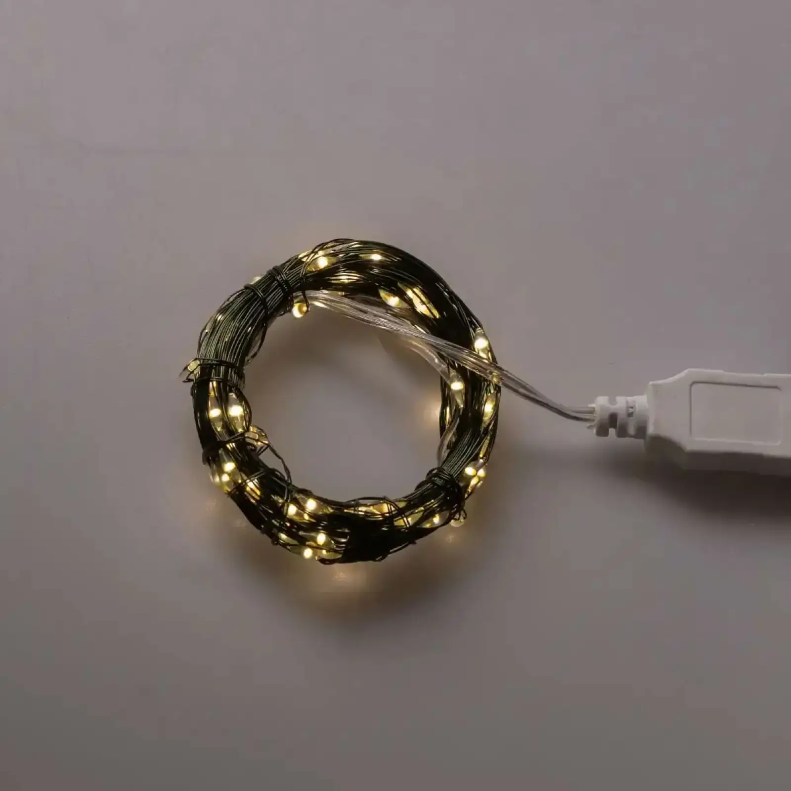 Гірлянда роса 10 метрів USB на 100 led світлодіодів крапля на зеленому дроті USB100L10MGY Garlando UA
