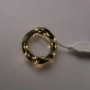 Гірлянда роса 10 метрів USB на 100 led світлодіодів крапля на зеленому дроті USB100L10MGY Garlando UA