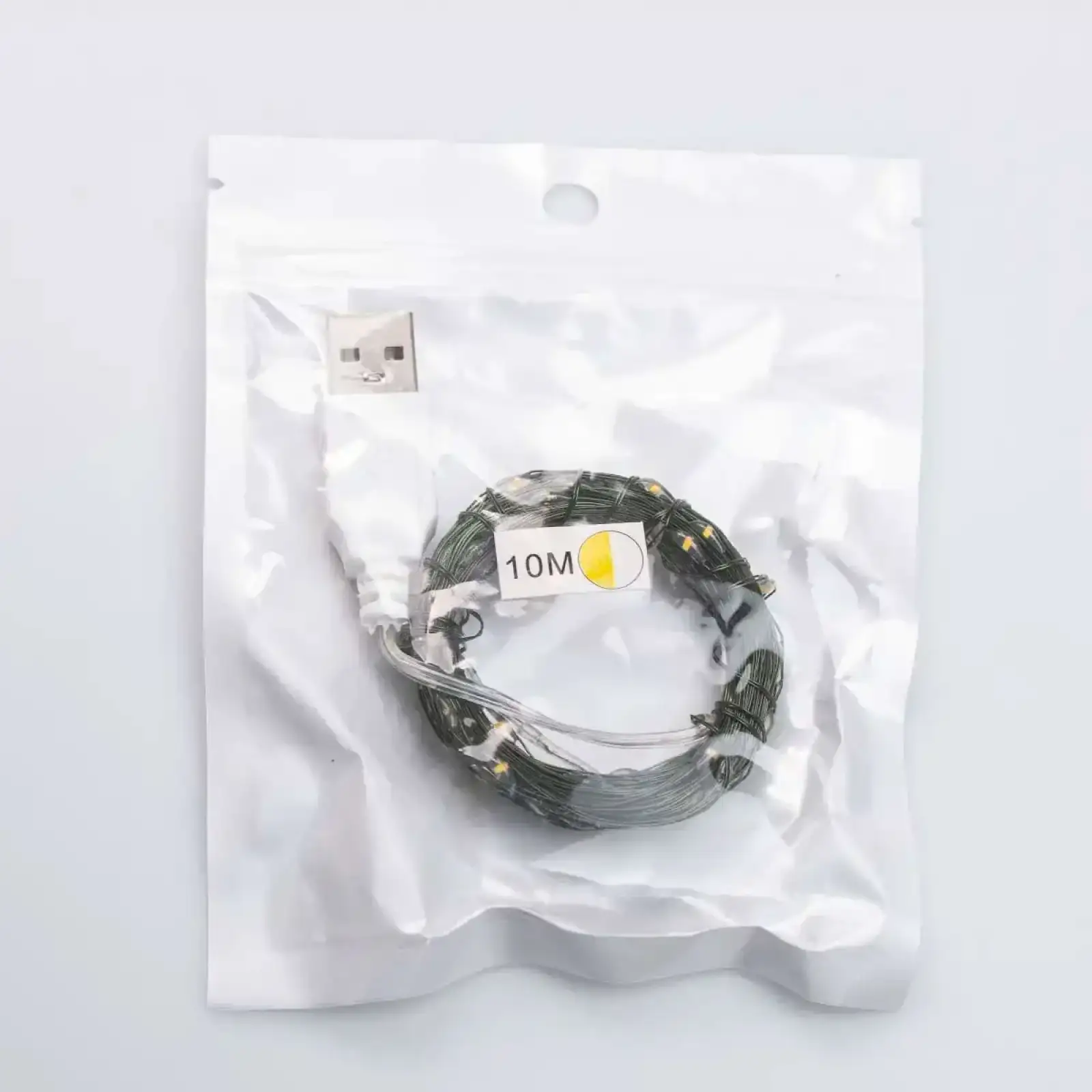 Гірлянда роса 10 метрів USB на 100 led світлодіодів крапля на зеленому дроті USB100L10MGY Garlando UA