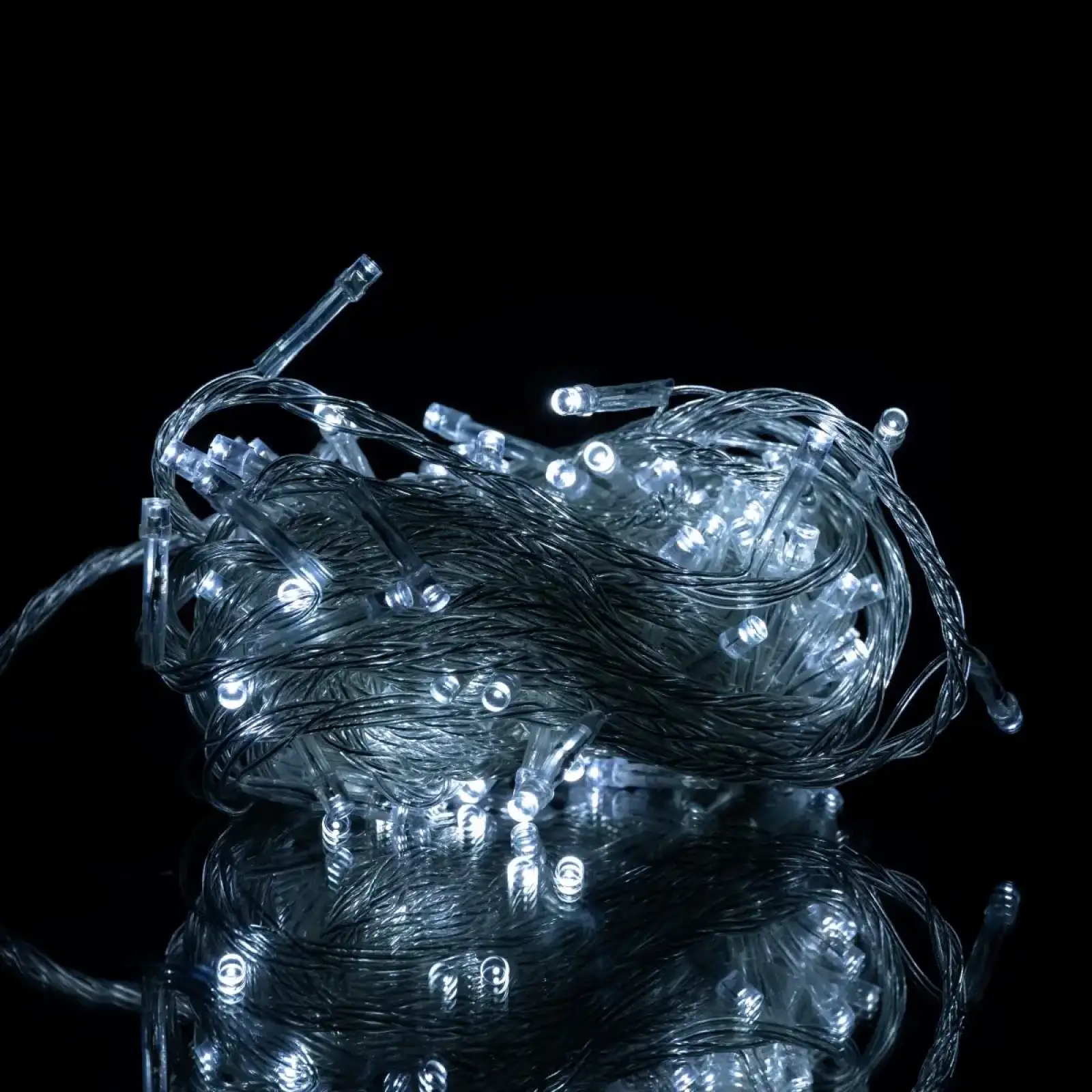 Новорічна гірлянда кімнатна нитка 10 м 120 LED білий провід Білий W120LED10MWW Garlando UA