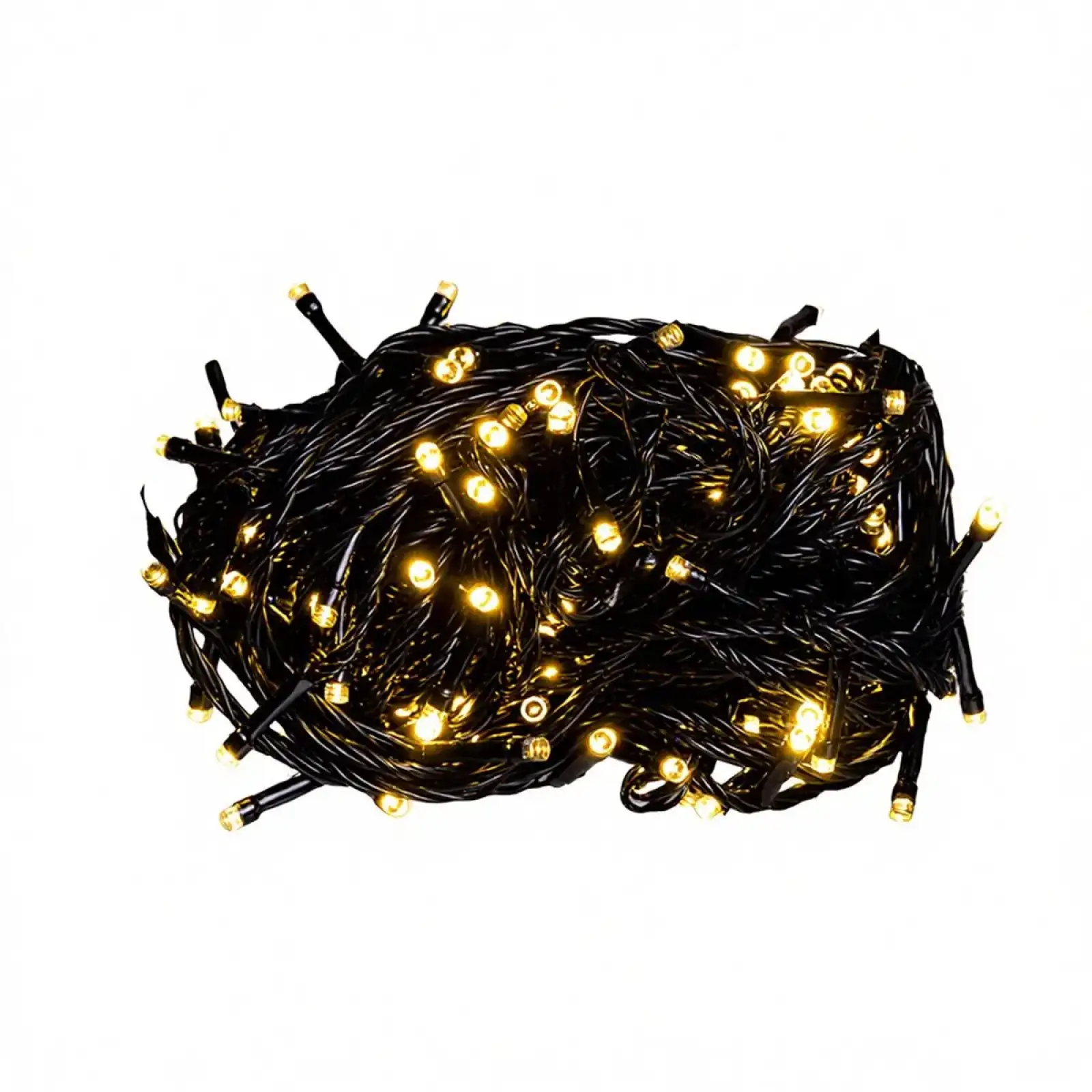 Новорічна гірлянда кімнатна нитка 22 м 220 LED чорний провід Жовтий W220LED22MBY Garlando UA